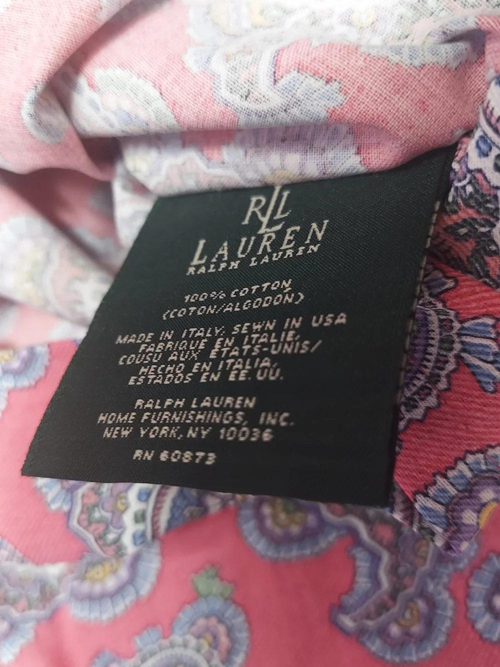 Lauren Ralph Lauren Pink Paisley Shams - Studio NWT